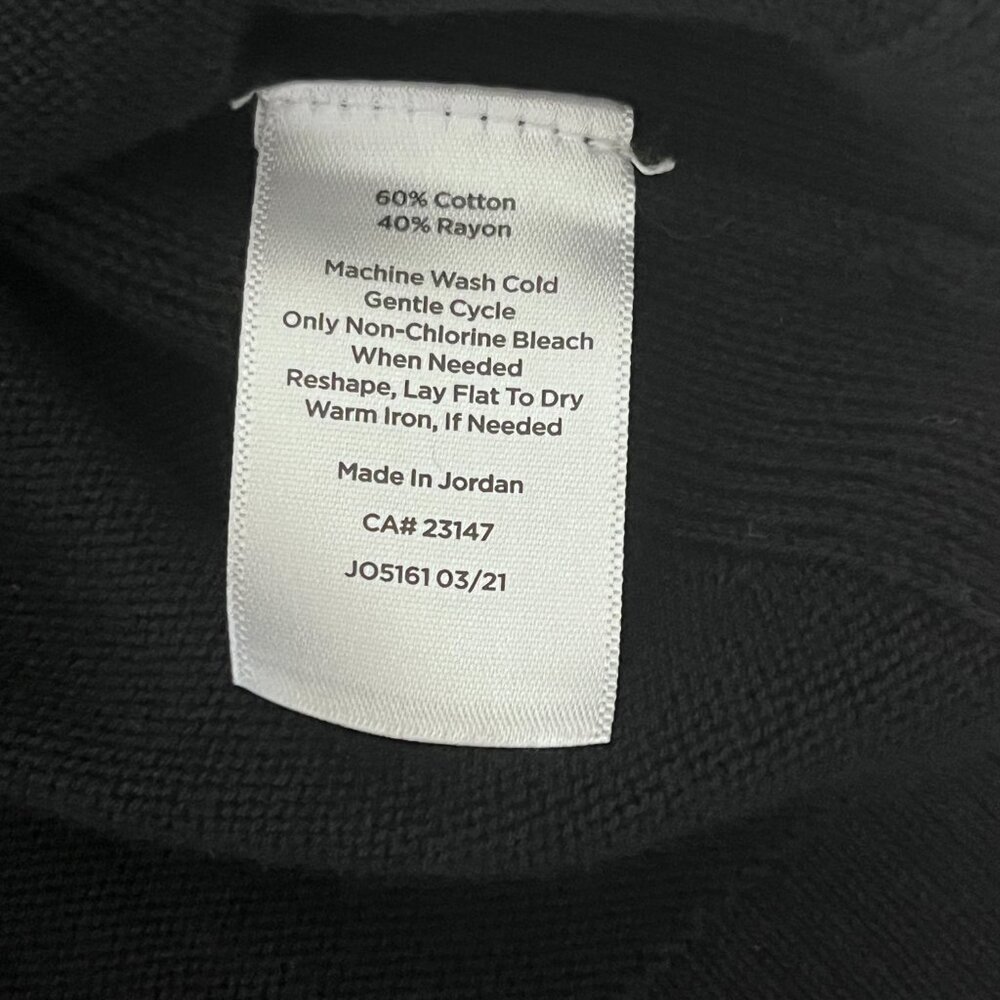 Talbots Women's Size Small Black Cardigan Button Down Cotton Blend - Picture 9 of 9